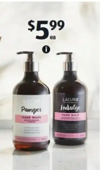 ALDI Lacura Lux Hand Wash or Hand Balm 500mL offer