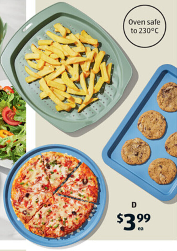 D_NonStick Pizza, Chip or Baking Trays offer at ALDI