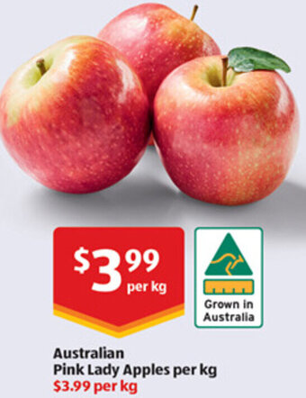 ALDI Australian Pink Lady Apples per kg offer