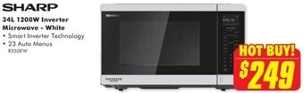 The Good Guys SHARP 34L 1200W Inverter Microwave - White offer