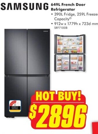The Good Guys SAMSUNG 649L French Door Refrigerator offer