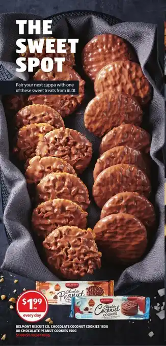 Belmont Biscuit Co. Chocolate Coconut Cookies 185g or Chocolate Peanut Cookies 150g