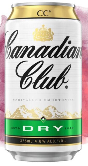 Dan Murphy's Canadian Club Whisky & Dry Cans 375mL offer