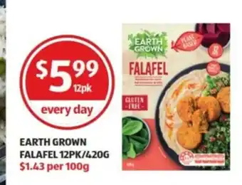 ALDI Earth Grown Falafel 12pk/420g offer