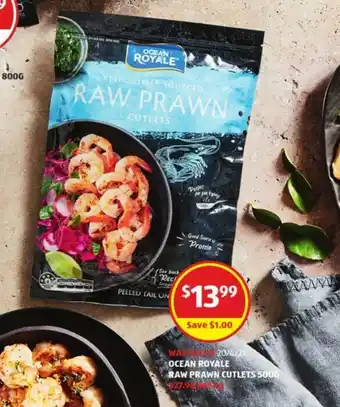 ALDI Ocean Royale Raw Prawn Cutlets 500g offer