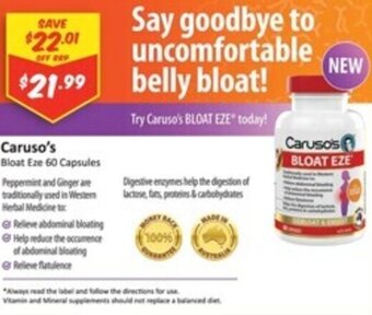 Caruso's Bloat Eze 60 Capsules