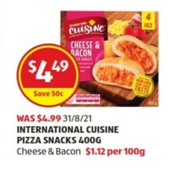 ALDI International Cuisine Pizza Snacks 400g offer