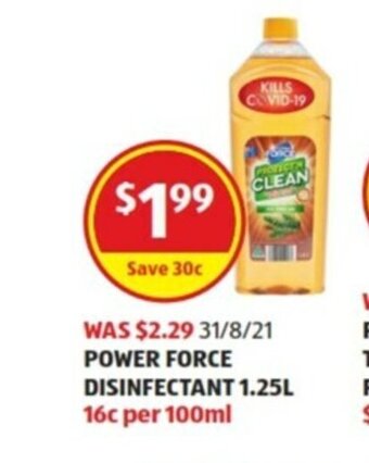 Power Force Disinfectant 1.25L