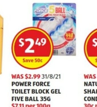 Power Force Toilet Block Gel Five Ball 35g