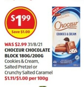 Choceur Chocolate block 180g / 200g