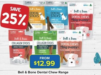 PetO Bell & Bone Dental Chew Range offer