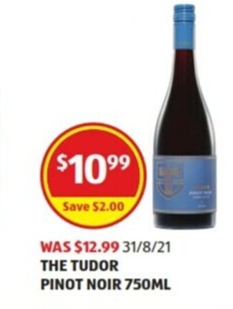 ALDI The Tudor Pinot Noir 750ml offer