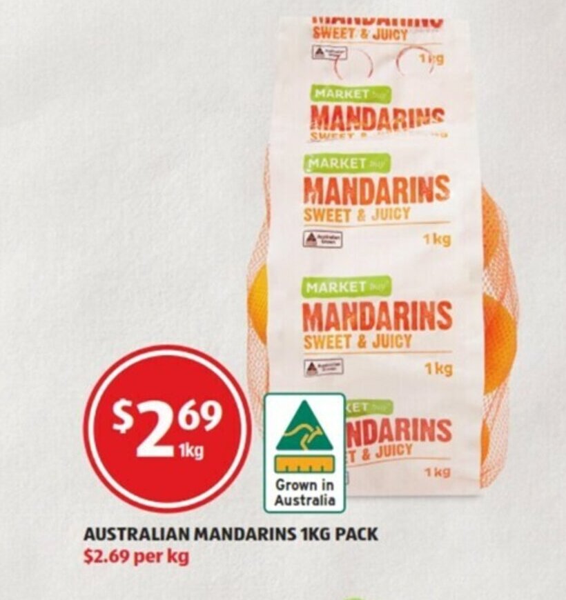 Australian Mandarins 1kg Pack offer at ALDI