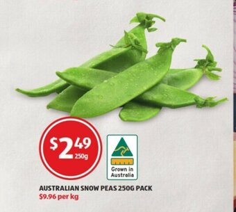 ALDI Australian Snow Peas 250g Pack offer