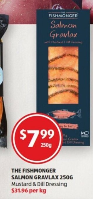 ALDI The Fishmonger Salmon Gravlax 250g offer