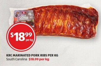 ALDI KRC Marinated Pork Ribs per kg offer