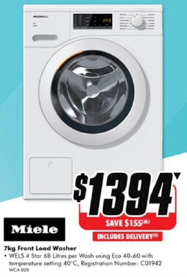 7kg Front Load Washer offer at The Good Guys