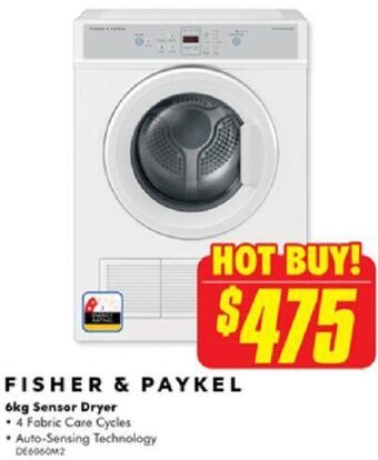 The Good Guys 6kg Sensor Dryer offer