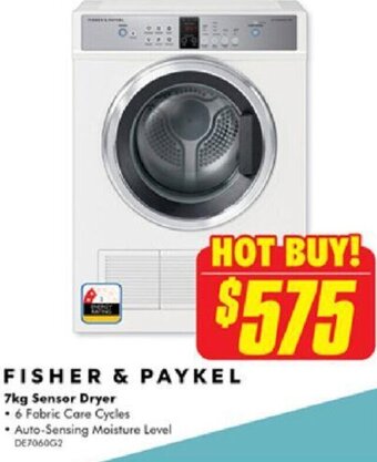 The Good Guys 7kg Sensor Dryer offer