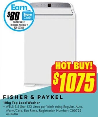 The Good Guys 10kg Top Load Washer offer