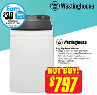 The Good Guys 8kg Top Load Washer offer