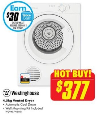 The Good Guys 4.5kg Vented Dryer offer