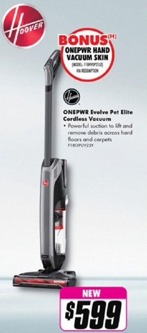 The Good Guys ONEPWR Evolve Pet Elite Cordless Vacuum offer