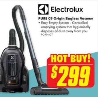 The Good Guys Electrolux PURE C9 Origin Bagless Vacuum offer