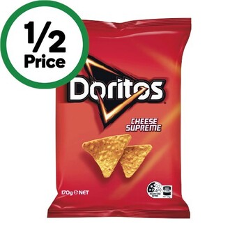 Woolworths Doritos corn chips 150-170g offer