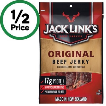 Woolworths Jack link’s beef jerky 50g offer