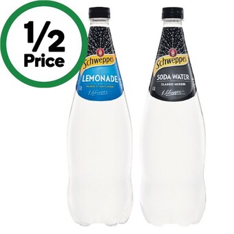 Woolworths Schweppes soft drinks or mixer varieties 1.1 litre offer