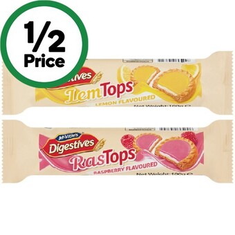 Woolworths Mcvitie’s digestives tops 100g offer