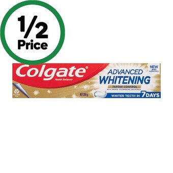 Woolworths Colgate advanced whitening toothpaste 180-200g offer