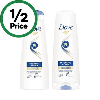 Woolworths Dove shampoo or conditioner 320ml offer