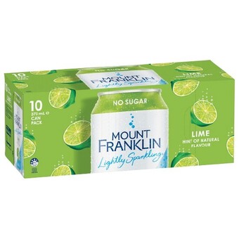 Woolworths Mount franklin lightly sparkling 10 x 375ml offer