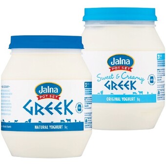 Woolworths Jalna pot set greek yoghurt 1 kg – from the fridge offer