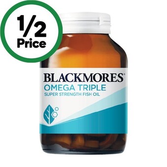 Woolworths Blackmores omega triple high strength fish oil capsules pk 60 offer