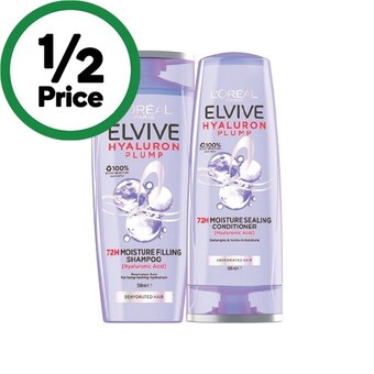 Woolworths L’oreal elvive shampoo or conditioner 300ml offer