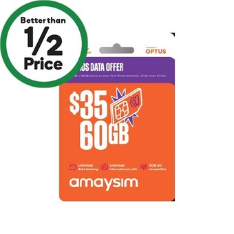 Woolworths Amaysim $35 starter packδ offer