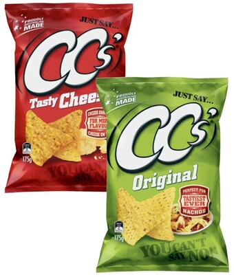 Coles Cc’s corn chips 175g or cornados 110g offer