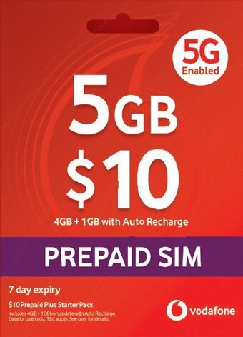 Coles Vodafone $10 prepaid plus starter pack offer