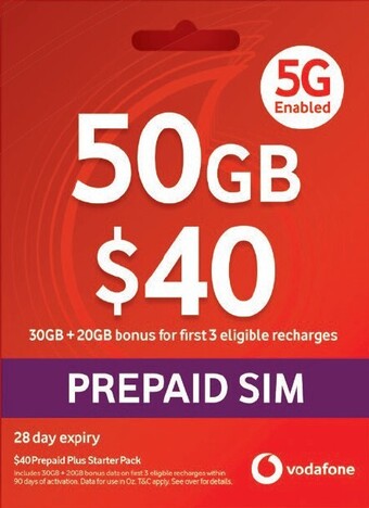 Coles Vodafone $40 prepaid plus starter pack offer