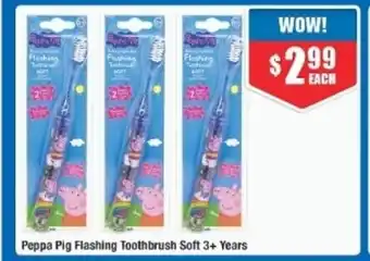 Peppa Pig Flashing Toothbrash Soft 3+ Years