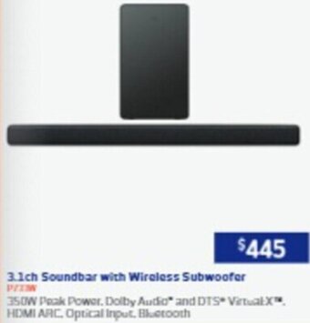 Retravision 3.1ch Soundbar with Wireless Subwoofer offer