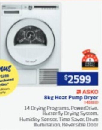 Retravision 8kg Heat Pump Dryer offer