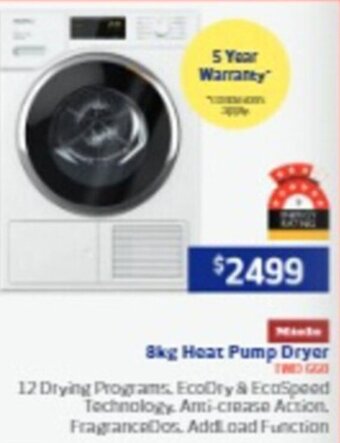 Retravision 8kg Heat Pump Dryer offer