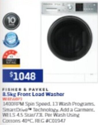 Retravision 8.5kg Front Load Washer offer