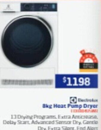 Retravision 8kg Heat Pump Dryer offer