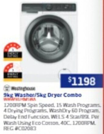 9kg Washer/5kg Dryer Combo