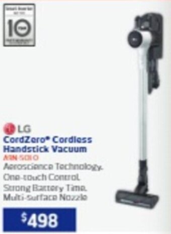 Retravision CordZero Cordless Handstick Vacuum offer